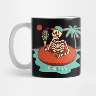 Chilling Skeleton Retro Mug